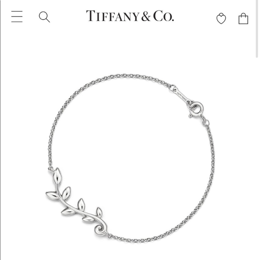 Tiffany & Co Olive Leaf Bracelet 7” medium
